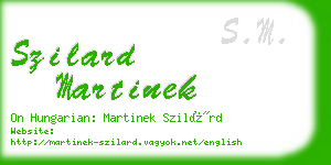 szilard martinek business card